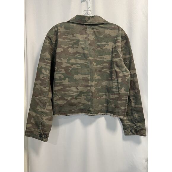 Sanctuary | Crop Military Camo Jacket Utility Grunge Button Up - Size Small - Picture 4 of 5